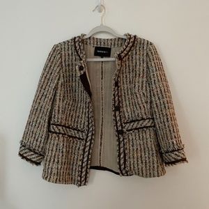 LAFAYETTE 148 Tweed Button Down Jacket Blazer 8